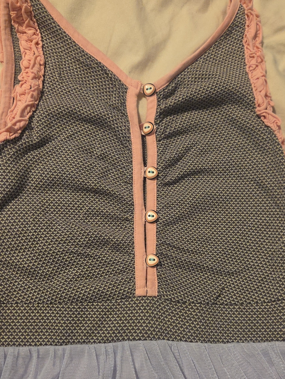 Vintage Matilda Jane Girls Lavender and Pink Tulle Tank Dress - Picture 3 of 3
